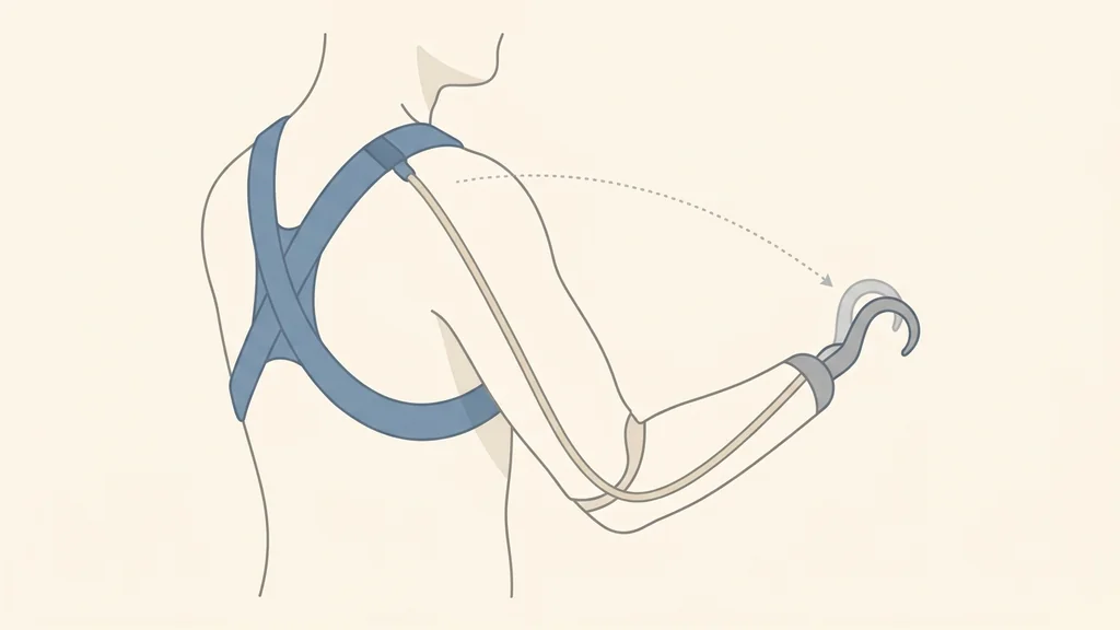 Diagram of a body powered prosthesis harness and cable system